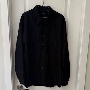Kenneth Cole Men's Black Casual Button-Down Shirt